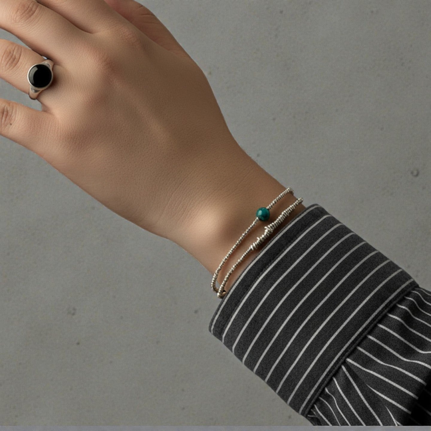 Silver Moon Beat Bracelet