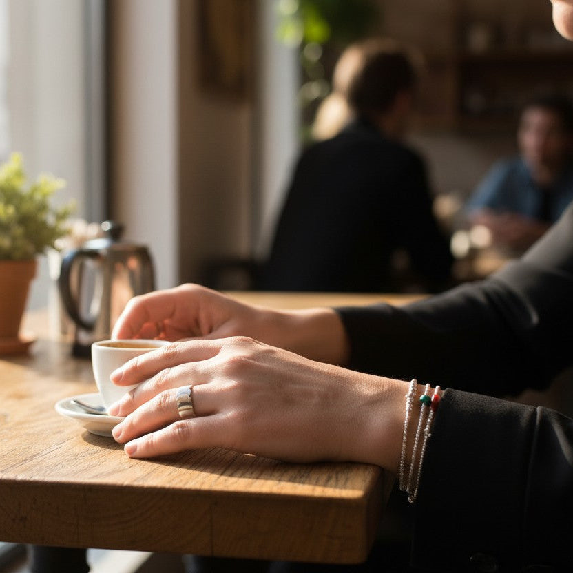 Silver Moon Beat Bracelet